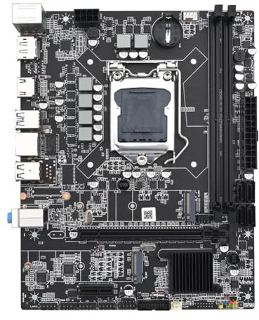 Loufy Carte Mère de Bureau H410 LGA1200 Ethernet Gigabit 2 Slots DDR4 Jusqu'à 64 Go NVME M.2 pour Les Processeurs de la Série Core I7/I5/I3 de 10e Génération. Pièces D'Ordinateur.