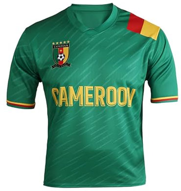 YuanDiann 2024 Allemagne Européenne/America Coupe Football T Shirt Fans Manche Courte Sport Casual Tee Shirt Impression De L'équipe Nationale Homme Femme Enfant Fans Encouragent Cameroun 140
