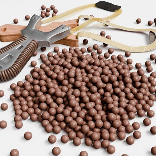 Giklux 800 Stück Steinschleuder Munition 9mm, Tonkugeln Für Steinschleuder Profi für Jagd, Zwille für Erwachsene, Katapult Schleuder, Sportschleuder, Fletsche, Zwillen Kugeln, Schleuder Munition