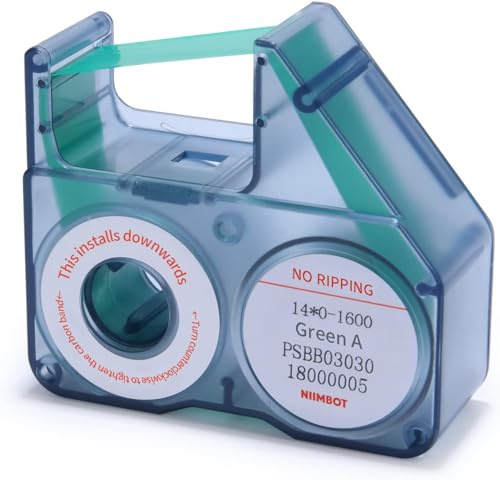 NIIMBOT-Farbband kompatibel mit N1 B18-Thermotransfer-Etikettendruckern, Ersatz-Farbband Farbdruck band für Etiketten Thermotransferdruck wasserfest langlebig, 16 Meter, Grün