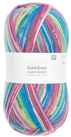 Rico Design Strickwolle Superba Bamboo 420m Handarbeit Strickgarn Farbe 059