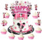 Minni-e Kuchen Deko, Tortendeko Mädchen, Kinder Cake Topper GeburtstagSet für Cupcakes und Muffin Deko Geburtstag, Cake Deko für Mädchen Kindergeburtstag Party Dekoration