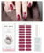 Deep Pink Gel Nail Strips, KALEFUL Semi Cured Gel Nail Stickers Nail Art Decoration Design Supplies