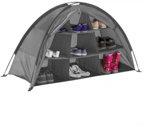 Foldable Camping Storage Tent, Waterproof Travel Storage Organiser Portable Shelving Cabinet, Camping Cupboard with Multiple Sections For Shoes And Clothes