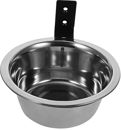 TOGEVAL Stainless Steel Raised Dog Bowl Anti-overturn Pet Feeding Bowl Easy to Clean