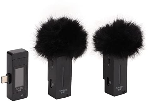 CFTGIW Clip On Microphone RimoMic Pro Digital USB Microphone Clip On for Vlogging Live Streaming Microphone Has a Built in Lithium Battery That Lasts Up to Six Hours