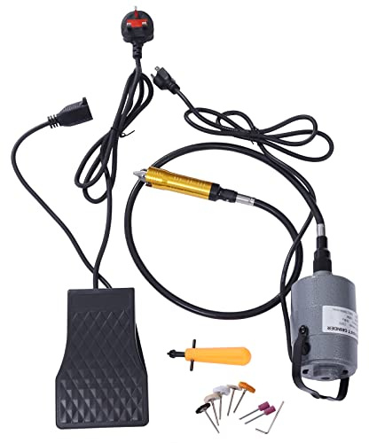 Multi-Function Rotary Tool Flex Shaft Hanging Grinder Kit - 220V 6MM Metalworking Tools for Repairs - 2200-2300rpm Speed - Aluminum Alloy Construction - Hanging Flexshaft Mill (780, Watts)