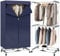 YORKING 1500W Heated Clothes Airer with Cover, 2-Tier Stainless Steel Foldable Electric Clothes Dryer, Energy Efficient Indoor Drying Rack with 180-Min Timer, Auto Power-Off