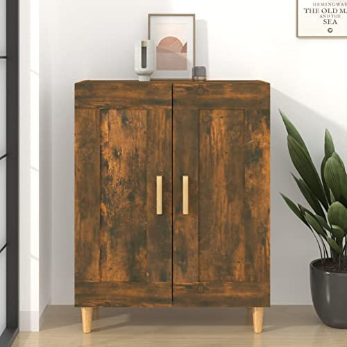 ShGaxin Sideboard Wohnzimmerschrank Sideboard Wohnzimmerschrank Wohnzimmerschrank Lounge Möbel Lounge Schrank Lounge Schrank Sperrholz Eiche Smoke 69,5 x 34 x 90 cm