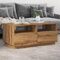 Generisch Couchtisch Mit Led-Leuchten Artisan-Eiche,Moderne Couchtische,Couchtisch Mit Stauraum,90x49x40 cm Coffee Table Wird In Wohnzimmern,Schlafzimmern,BüRos,KonferenzräUmen Usw