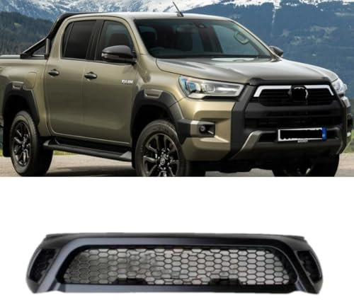 Auto Stoßstange LED Grill Kompatibel mit Toyota Hilux REVO TRD Racing Grills Grille Body Kit Auto Zubehör (Little TRD)