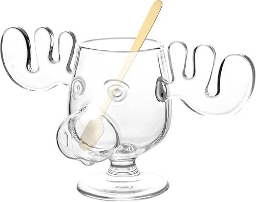 Christmas Glasses National Christmas Holiday, Elk Glasses Christmas, Elk Glasses Christmas Vacation, Christmas Mug, Moose Mug, Decorations, Clear, Holiday Gifts, for Coffee, Tea, Drinks