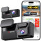 REDTIGER F77 4K+4K HDR Dashcam Auto Vorne Hinten, Dual STARVIS 2 IMX678 Sensoren, 5.8GHz WiFi Dashcam mit 128GB eMMC Speicher, Sprachsteuerung, 4''Touchscreen