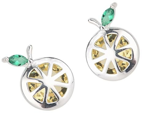 LIFKOME 1pair Lemon Slice Shaped Ear Drops Sterling Unique Ear Accessories for Fashionable and Charming Jewelry for Women