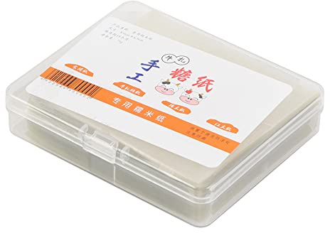 ZPSHYD 500 unidades de papel de turrón, arroz glutinoso comestible, hojas de chocolate, envoltorios de dulces para el hogar, para decoración de alimentos, hojas de envoltura hechas a mano