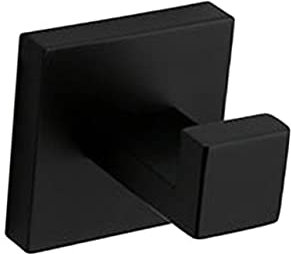 balacoo Gancio Appendibiti Da Acciaio Inossidabile Gancio Singolo Per Asciugamani e Cappotti Design Nero Per Bagno