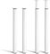 CROWNSHOP Table Legs, Adjustable Metal Breakfast Bar Leg, 71-110 cm Height, 60 mm Diameter, Folding Design for Kitchen Worktop, Dining Table (White, 4PCS)