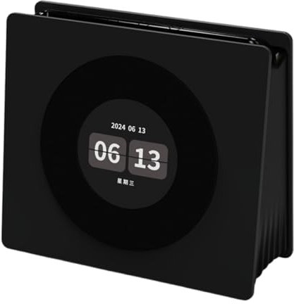 Obotsnoi Innovative schwebende Lyrics Bluetooth-kompatible Lautsprecher mit Uhrfunktion und eleganter Vintage-Plattenspieler-Ästhetik