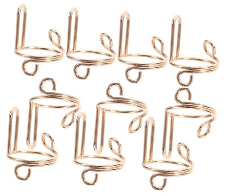 VALICLUD 10pcs Women Gold Thumb Rings Nail Art Accessories Adjustable Fingernail Rings