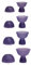Confezione di auricolari Violet Earpieces Pair Pack compatible with Sony LinkBuds-Fit Wireless Headphones WF-LS910N