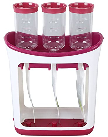 ZDETGU Baby Food Squeeze Station Säker Påsefyllningssats för Hemlagad puré med Förvaringspåsar, Enkel övergång Från Vätskor Till Fasta ämnen, Perfekt för Upptagna Föräldrar