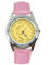 TAPORT® Queen Elizabeth Goldmünze Quarzuhr rund rosa Echtlederband Zifferblatt, Armband