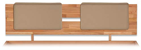 Bubema Polster-Steckkissen für Bettkopfteil, 2er-Set, für viele gängige Betten, Farbe: Karamell