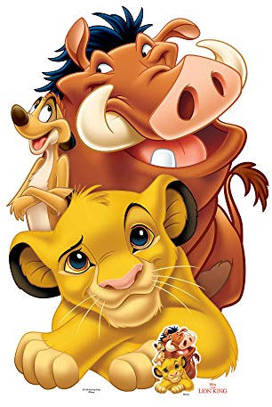 Star Cutouts Ltd SC1625 - Sagoma in Cartone di Simba Cucciolo, Motivo a Tema del Film “Il re Leone” della Disney, per Fan e Feste a Tema Animali, con Licenza Ufficiale