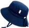 Jan & Jul Kinder Fischerhut, Wasserabweisender Sonnenhut (L: 2-5 Jahre, Navy)
