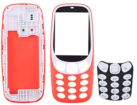 MDYHMC TGK AYSMG Vollversammlung Gehäusedeckel mit Tastatur for Nokia 3310 (schwarz) (Color : Red)