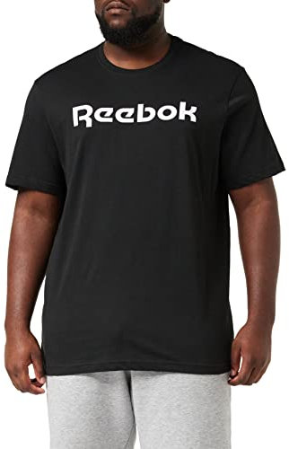 Reebok Herren Gs Linear Read Tee, Black/White, GJ0136, Gr. S