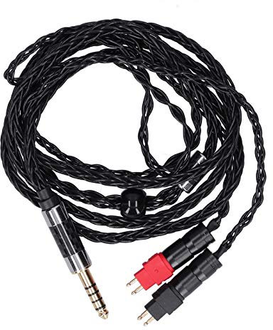 Heayzoki Audio Cable for Sennheiser, Double Needle 8 Core Balanced OCC Silver Plated Audio Cable for Sennheiser HD600 HD580(4.4MM)