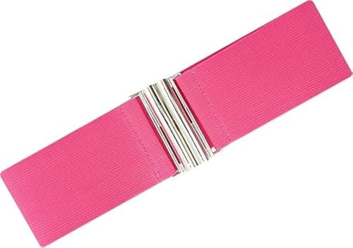 Ro Rox Florence Vintage Breiter Elastischer 50er Jahre Retro Krankenschwester Gürtel - Hot Pink (L)