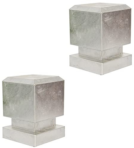 CLLX Pfostenkappen Für Zaunpfosten (2 Stück) - Abdeckung Für Gartenzaun Holz - Pfostenkappe Für Holzpfosten - Aluminiumguss Rostfrei - Kappe Für Pfosten