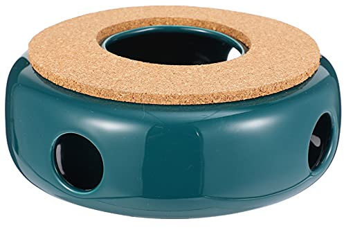 HEMOTON 1 Stück Stövchen Teekannen Wärmer Keramik Teewärmer Kaffeewärmer Kaffee Stövchen Warme Heizung für die Wärmeerhaltung von Tee und Kaffee Grün