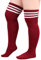 DRESHOW Plus Size Women Thigh High Socks Striped Over Knee Long Boot Stockings Knee High Socks Leg Warmers