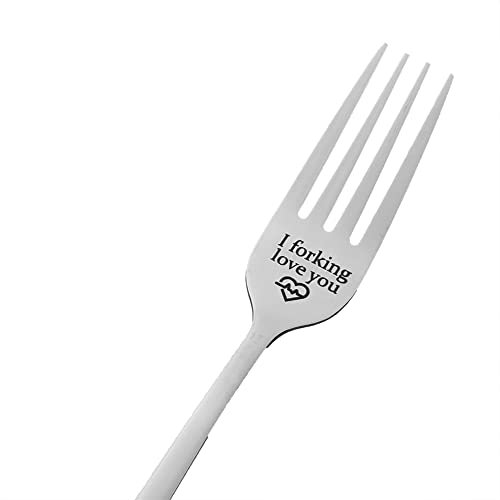 Jahrestag Weihnachten Geschenke für Ehemann Freundin von Frau Freund I Forking Love You Gabel Geschenke für Ihn Sie Lustiges Geburtstagsgeschenk Dessert Gabeln für Paar Hubby Fiance