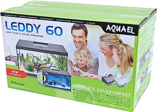 AQUAEL ACUARIO COMPLETO Leddy Plus Negro Day&Night (60 (60 x 30 x 30 cm) 54 LT)