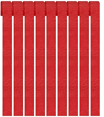 9 Rolls Red Crepe Paper Craft Streamers Hanging Christmas Crepe Paper Streamers Red Crepe Paper Roll Streamer Curtain Backdrop Hanging Tassels Party Streamers for Festival Party Wedding Xmas Decor