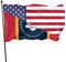 Amerikanische Flagge und Mississippi-Staatsflagge Flagge 9,1 x 1,5 m Banner-Flagge für drinnen und draußen, dekoratives Gartenhaus