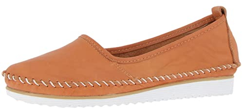 Andrea Conti Damen Slipper Leder klassisches Design mit Keilabsatz 0021713