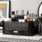 Bingobang Makeup Organiser Storage Drawers, Stackable Skincare Cosmetic Organizer Acrylic Large, Tidy for Lipstick, Nail Care, Perfume, Jewelery, Brush, Vanity Desk, Dresser, Bedroom, Bathroom (Black)