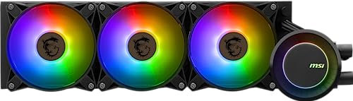 MSI MAG CORELIQUID E360 - Enfriador líquido de CPU AIO RGB - Radiador de 360 mm - 3 ventiladores ARGB PWN de 120 mm.