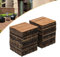 36 pezzi, 30 x 30 cm, in legno duro ad incastro, per balcone, in legno, per pavimenti in legno, per il pavimento, per il cortile, per esterni, colore marrone