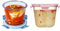 JORTINE Lot de 2 récipients alimentaires ronds en verre avec couvercle 720 ml - Bocaux à Meal Prep - Lot de boîtes à soupe, boîtes de conservation pour micro-ondes