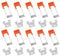 Xhziy-19x22mm springs clips Recessed lighting ceiling light Led embedded lighting accessories T-shaped iron plate + orange spring hook 10set