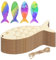Yuanchu 30 Stück Unfertiges Fischornament aus Holz,mit Hanfseile Blanker Fischschmuck Aus Holz zum Aufhängen Fisch geformt holzfische deko Fischanhänger für DIY Ozean Tier thematische Party