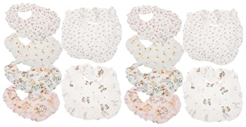 TOYANDONA 12stücke Teiliges Baumwoll-lätzchen Wiederverwendbare Sabberlätzchen Für Kleinkinder Multifunktionale Fütterungs Und Zahnungs-lätzchen Mit Knopfverschluss