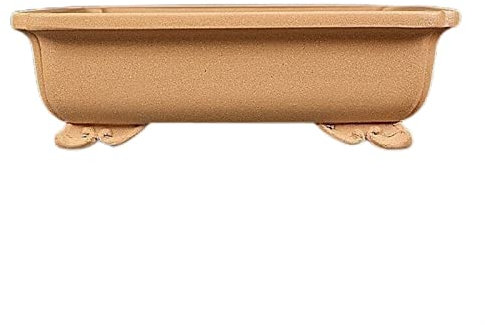 Großer Vintage lila Sand Bonsai Blumentopf für Kiefern, Zypressen und Orchideen, Outdoor-Pflanzgefäß mit exquisiter Verarbeitung