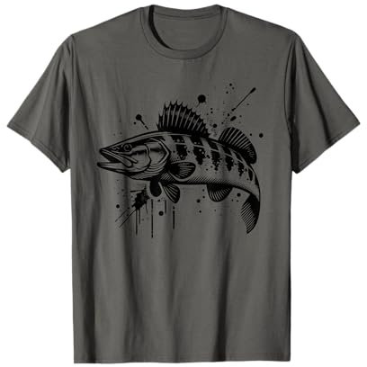 Zander Angeln Shirt Zander Grafik Fisch Angler Zander T-Shirt